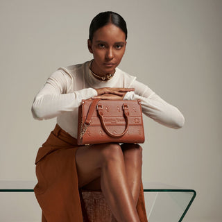 Valentina Rivera Mini Tote Bag Bolso Mini Tote Carlotta Marrón