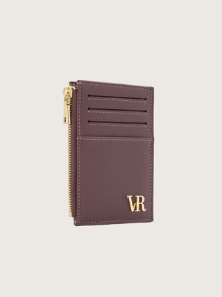 Tarjetero Ana en Ciruela Suave