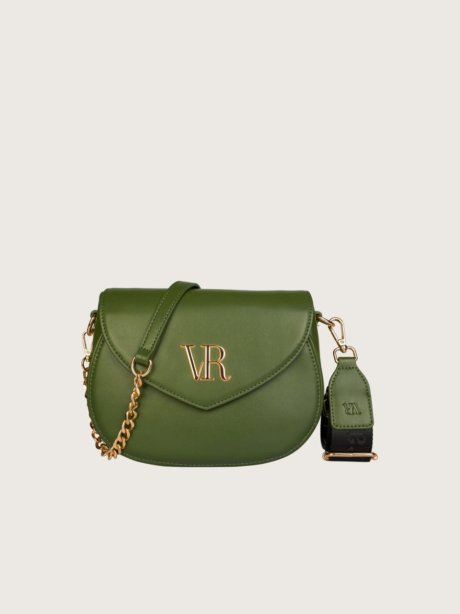 1. Bolso Valentina en Verde Oliva — vista frontal — Valentina Rivera Madrid
