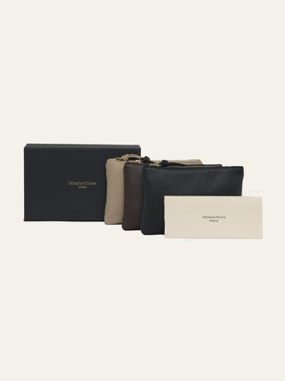 The Victoria Clutch | Cocoa Pebbled Leather