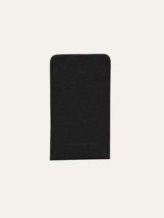 Zoe Leather Glasses Case in Black | Pebbled Leather 