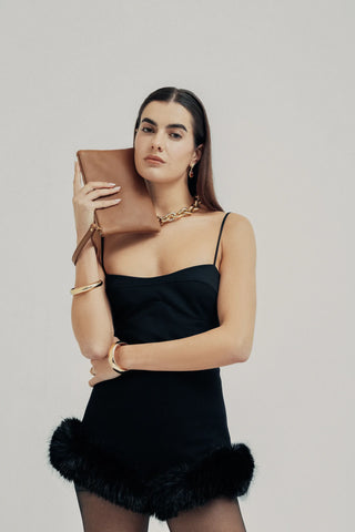 Victoria en Camel | Neceser / Clutch