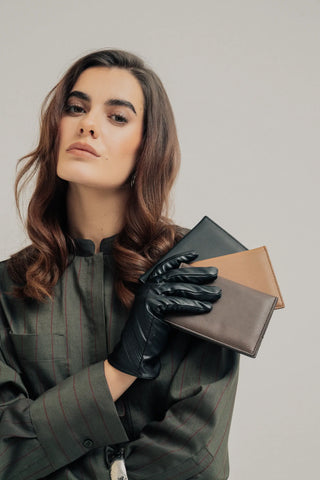 Funda de Pasaporte Maya en Camel