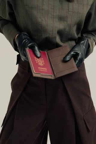 Funda de Pasaporte Maya en Camel