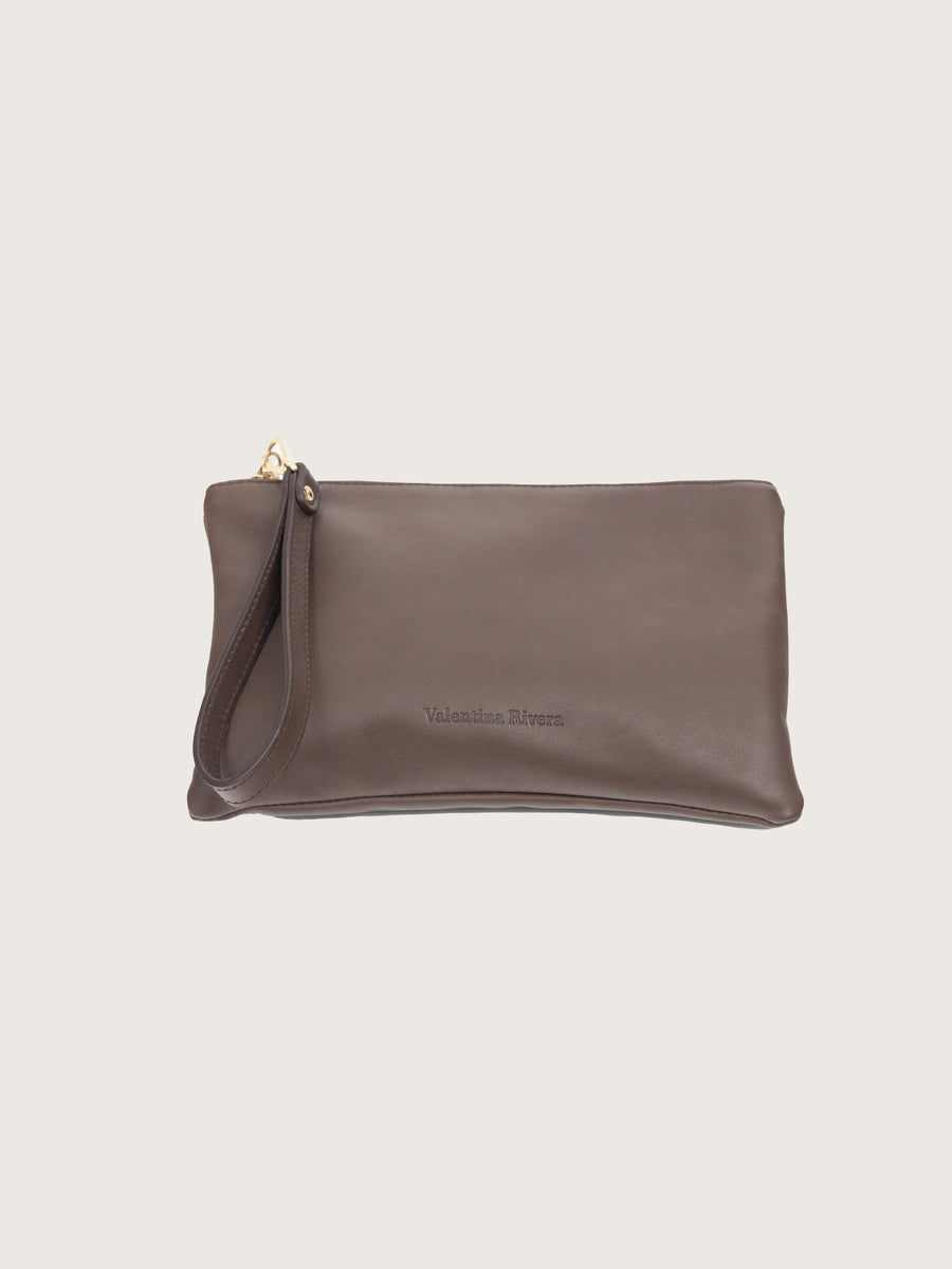 The Victoria Clutch | Chocolate Smooth Leather