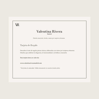 Valentina Rivera Madrid Tarjeta de Regalo Valentina Rivera